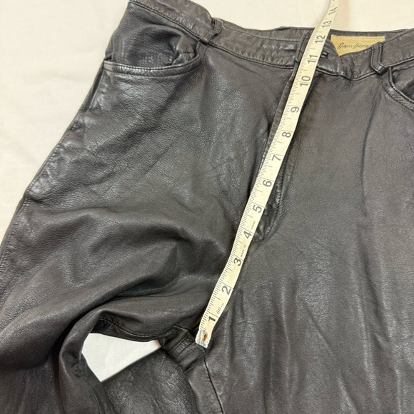 Rem Garson Genuine Leather Black  Pants Size 12 - Picture 10 of 13